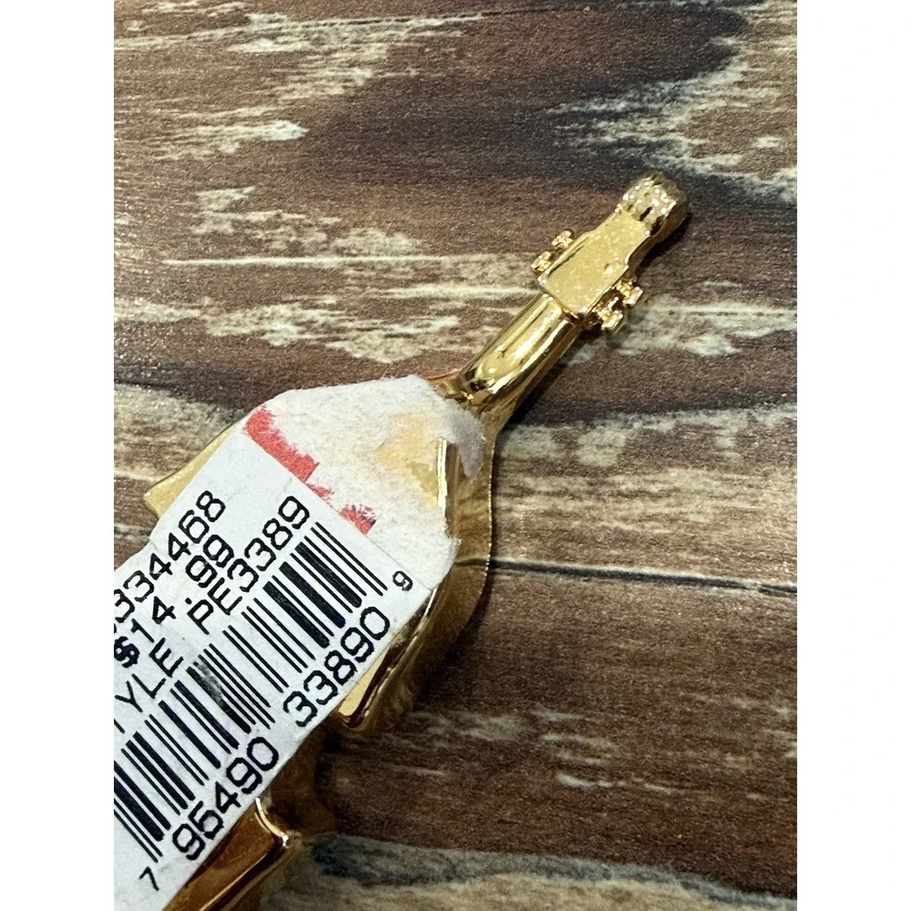 MINIATURE Quartex Mini CLOCK Gold Tone Cello